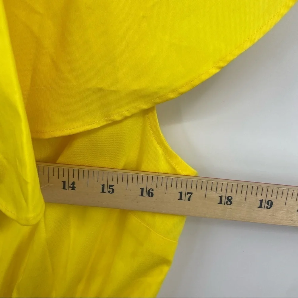 INC international concepts Fringe Trim Midi Dress,‎ Yellow Sz M